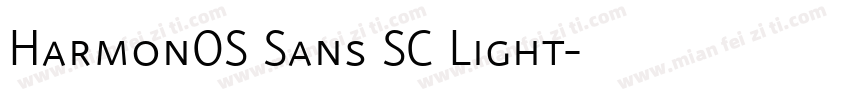 HarmonOS Sans SC Light字体转换